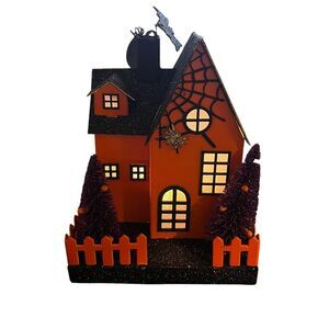 Halloween Light Up Paper Haunted House Decor Spiderweb Trees Walgreens Halloween